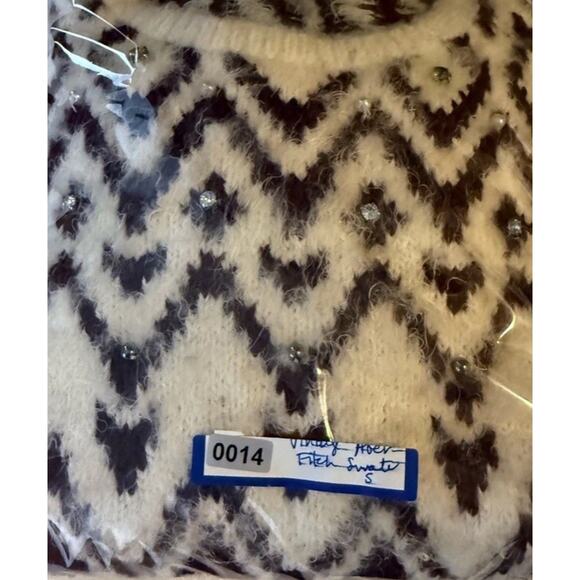 VTG RARE 90s Y2K Abercrombie & Fitch Boxy Nordic Fair Isle‎ Ski Lodge Sweater SM - Picture 6 of 6